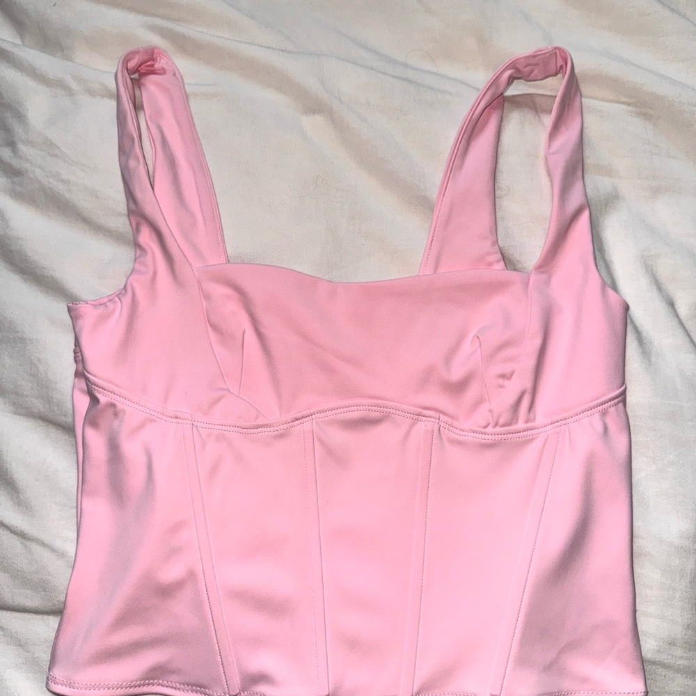 Edikted Light Pink Corset Style Top
